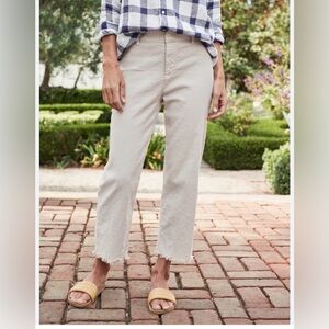 FRANK & EILEEN
KINSALE PERFORMANCE LINEN PANT | CEMENT, Size 6